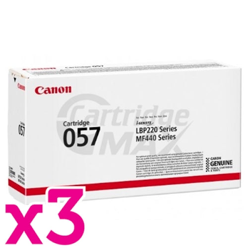 3 x Canon CART-057 Black Original Toner Cartridge