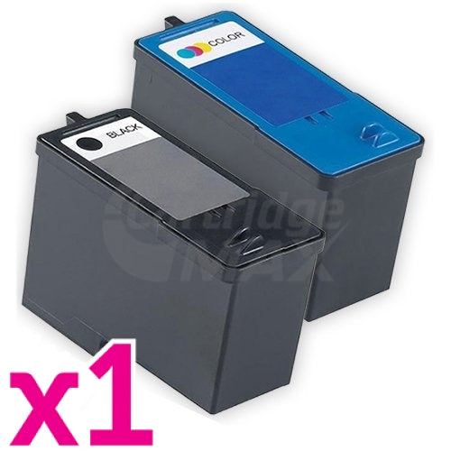 2 Pack Dell 966 / 968 Generic Ink Combo [CH883 + CH884] - High Capacity [1BK,1C]