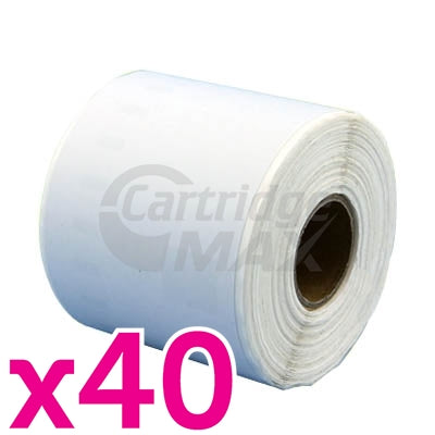 40 x Dymo SD99019 / S0722480 Generic White Label Roll 59mm x 190mm  - 110 labels per roll