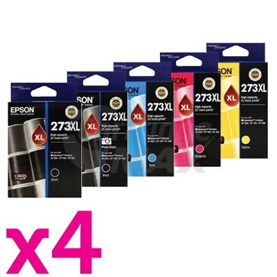 20-Pack Epson 273XL Original High Yield Ink Combo [4BK,4PBK,4C,4M,4Y]