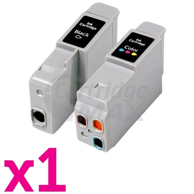 2 Pack Canon BCI-21BK BCI-21C Ink Station Generic Value Pack [1BK,1C]