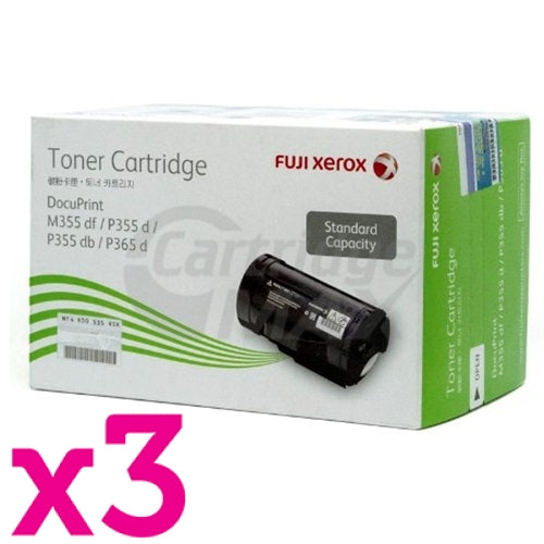 3 x Original Fuji Xerox DocuPrint M355df, P355d Black Toner - 4,000 pages (CT201937)