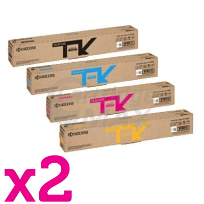 2 Sets of 4 Pack Original Kyocera TK-8119 Toner ECOSYS M8130CIDN, M8124CIDN [2BK,2C,2M,2Y]