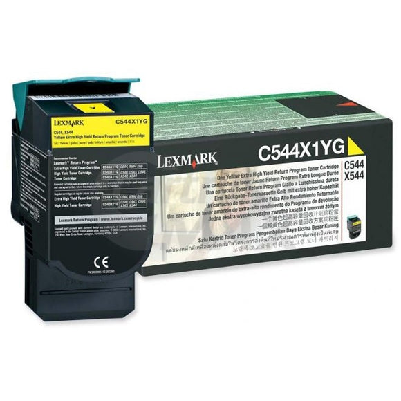 Lexmark (C544X1YG) Original C544 / C546 / X544 / X546 Yellow XHY Toner Cartridge