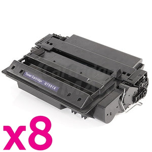 8 x HP Q7551X (51X) Generic Black Toner Cartridge - 13,000 Pages