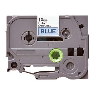 Brother TZe-531 Generic 12mm Black Text on Blue Laminated Tape - 8 meters