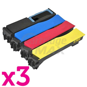 3 sets of 4 Pack Compatible TK-574 Toner Cartridges For Kyocera FS-C5400DN, P-7035CDN [3BK,3C,3M,3Y]