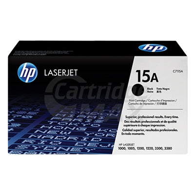 1 x HP C7115A (15A) Original Black Toner Cartridge - 2,500 Pages