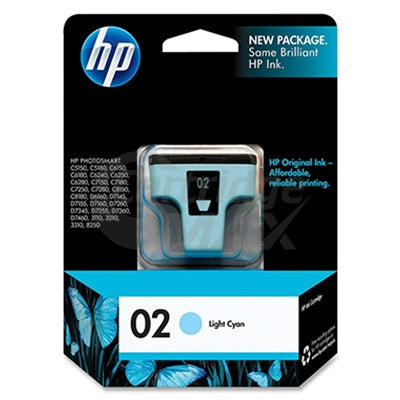 HP 02 Original Light Cyan Inkjet Cartridge C8774WA