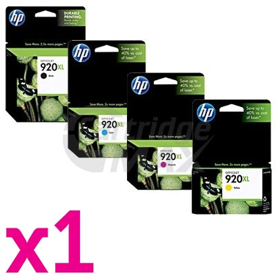 4 Pack HP 920XL Original High Yield Inkjet Cartridges CD972AA-CD975AA [1BK,1C,1M,1Y]