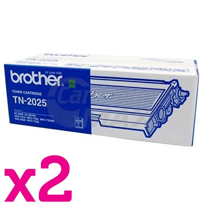 2 x Original Brother TN-2025 Toner Cartridge