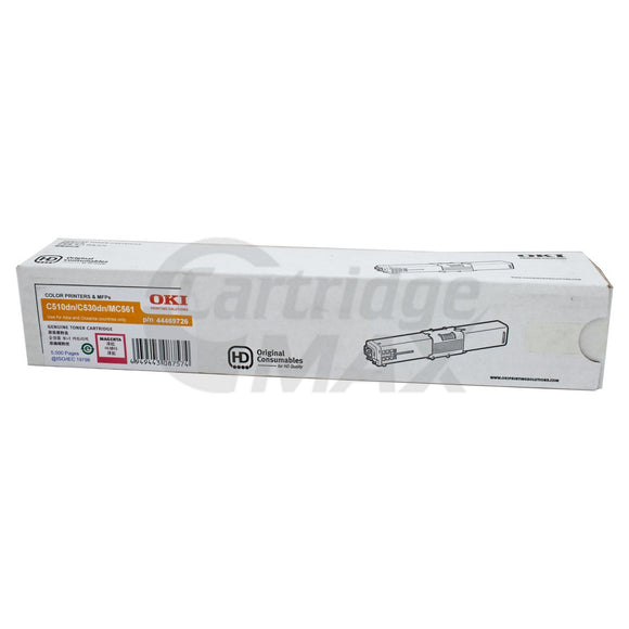 OKI Original C510,C511,C530,C531,MC561,MC562 Magenta Toner Cartridge - 5,000 pages (44469726)