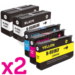 10 Pack HP 950XL + 951XL Generic Inkjet Cartridges CN045AA - CN048AA [4BK,2C,2M,2Y]