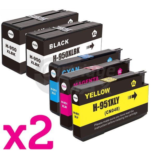 10 Pack HP 950XL + 951XL Generic Inkjet Cartridges CN045AA - CN048AA [4BK,2C,2M,2Y]