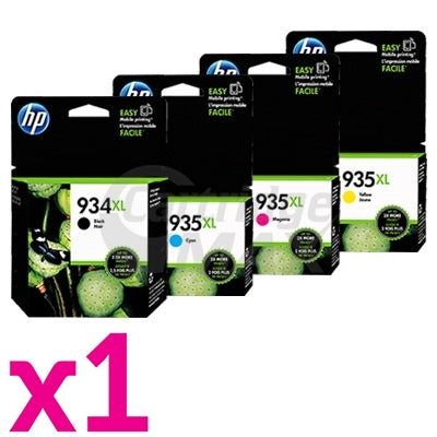 4 Pack HP 934XL + 935XL Original High Yield Inkjet Cartridges C2P23AA - C2P26AA [1BK,1C,1M,1Y]