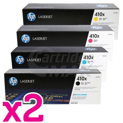 2 sets of 4 Pack HP 410X (CF410X-CF413X) Original Toner Cartridges [2BK,2C,2M,2Y]