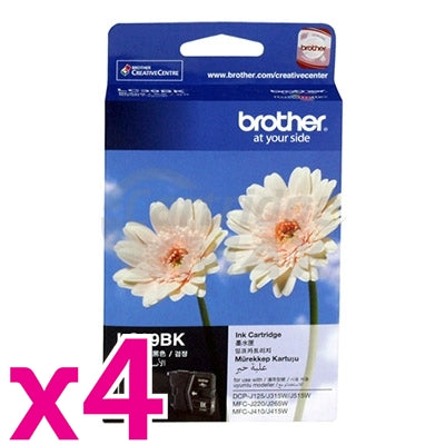 4 x Original Brother LC-39BK Black Inkjet - 300 pages each