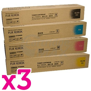 3 sets of 4 Pack Fuji Xerox DocuPrint CM415AP Original Toner Combo (CT202352-CT202355)