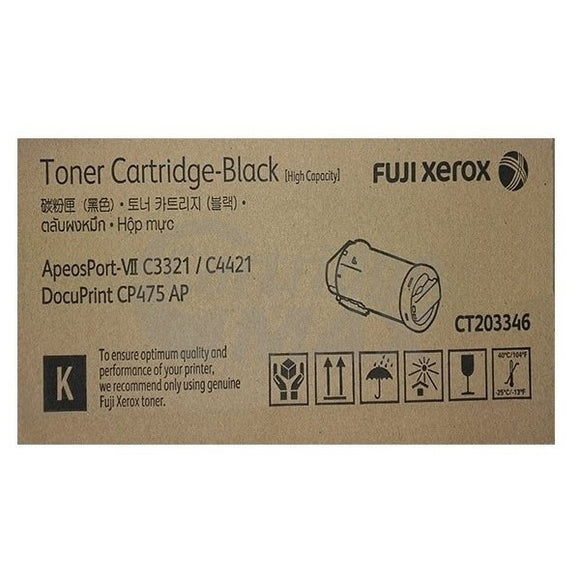 Original Fuji Xerox ApeosPort-VII C4421 / C3321, DocuPrint CP475 AP Black High Yield Toner Cartridge (CT203346)