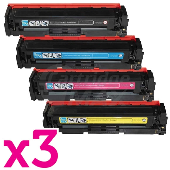 3 Sets of 4 Pack HP 416X W2040X-W2043X Generic High Yield Toner Cartridges [3BK,3C,3M,3Y]