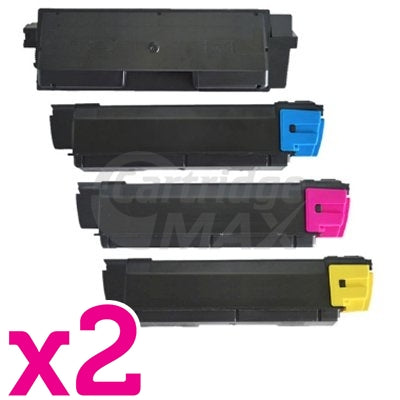 2 Sets of 4 Pack Compatible for TK-5164 Toner Cartridge suitable for Kyocera P-7040CDN [2BK+2C+2M+2Y]