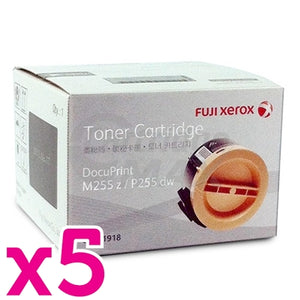 5 x Original Fuji Xerox DocuPrint P255DW, M255Z Toner Cartridge - 2,500 pages [CT201918]