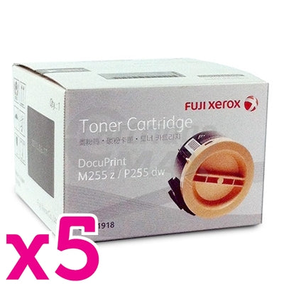 5 x Original Fuji Xerox DocuPrint P255DW, M255Z Toner Cartridge - 2,500 pages [CT201918]