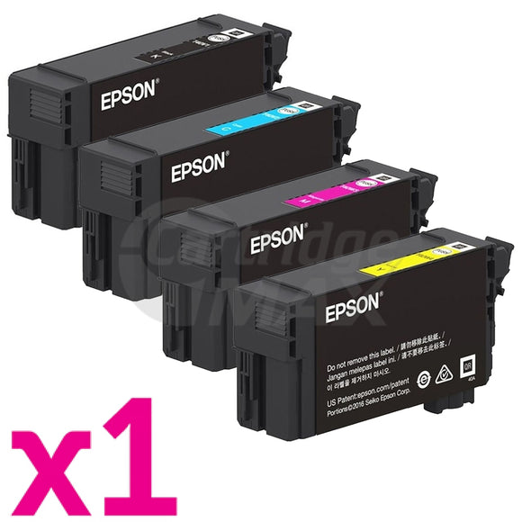 4 Pack Epson UltraChrome XD2 Original 50ML Black & 26ML Colour  Ink Cartridge Combo C13T40S100 - C13T40S400 [1BK,1C,1M,1Y]