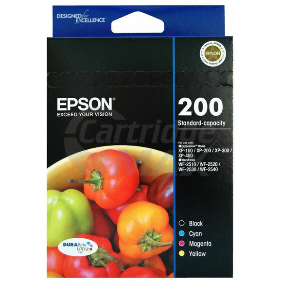 Epson 200 (C13T200692) Original Inkjet Value Pack [1BK,1C,1M,1Y]