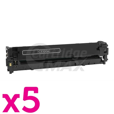 5 x HP CE320A (128A) Generic Black Toner Cartridge - 2,000 Pages