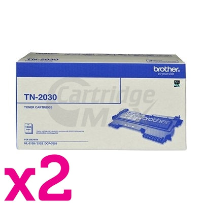 2 x Brother TN-2030 Original Toner Cartridge
