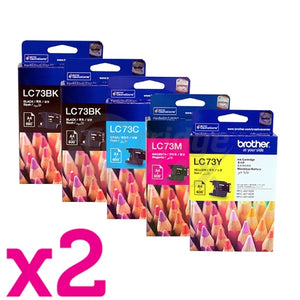 10 Pack Original Brother LC-73 Ink Combo [4BK+2C+2M+2Y]