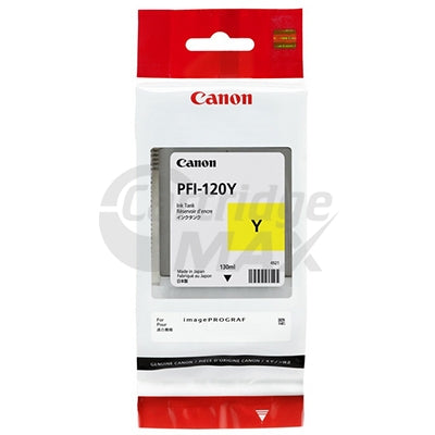 Original Canon PFI-120Y Yellow Ink Cartridge - 130ML