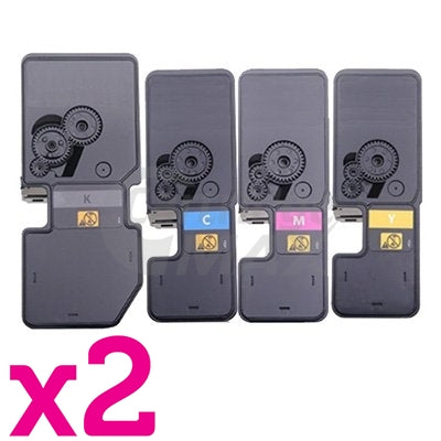 2 Sets of 4 Pack Compatible for TK-5234 Toner Combo suitable for Kyocera Ecosys M5521, P5021 [2BK,2C,2M,2Y]