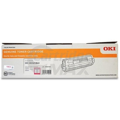 OKI C833N Original Magenta Toner Cartridge (46443106)