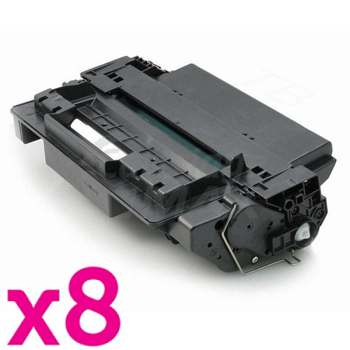 8 x HP CE255X (55X) Generic Black High Yield Toner Cartridge - 12,000 Pages