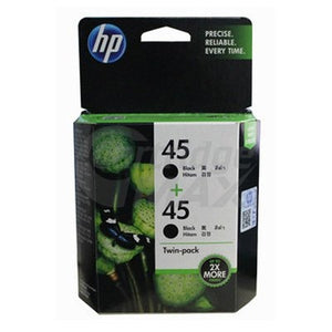 HP 45 Original [Twin Pack] Black Inkjet Cartridge CC625AA [2BK]