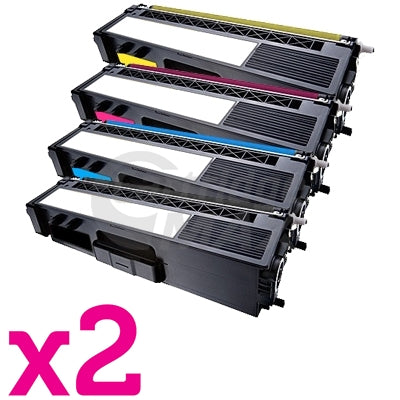 2 Sets of 4-Pack Generic Brother TN-348 Toner Combo [2BK,2C,2M,2Y]