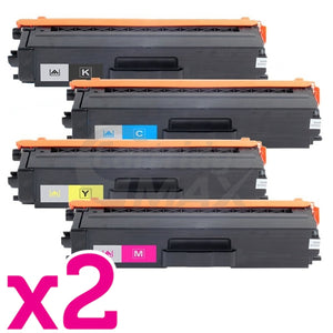 2 Sets of 4-Pack Generic Brother TN-349 Toner Combo [2BK,2C,2M,2Y]