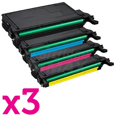 3 sets of 4-Pack Generic Samsung CLP620ND, CLP670ND, CLX6220FX, CLX6250FX Toner Cartridge [3BK,3C,3M,3Y]