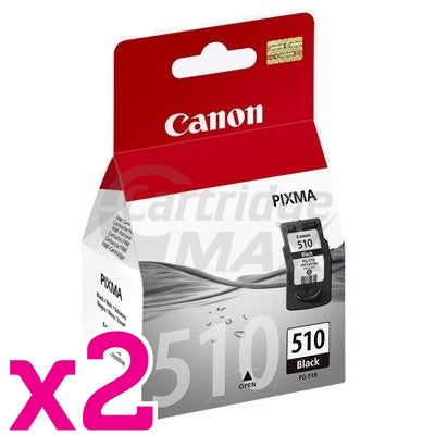 2 x Canon PG-510 Black Original InkJet