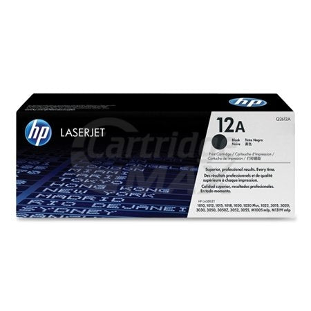 1 x HP Q2612A (12A) Original Black Toner Cartridge - 2,000 Pages