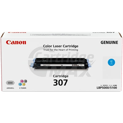 Canon LBP5000 LBP5100 (CART-307C) Original Cyan Toner Cartridge - 2,000 Pages