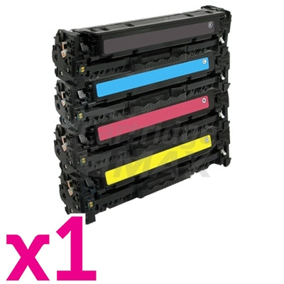 4 Pack HP CF380X-CF383A (312X/312A) Generic High Yield Toner Cartridges [1BK,1C,1M,1Y]