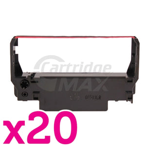 20 x Epson ERC-30/34/38 Black/Red Generic Ribbon Cartridge