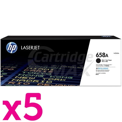 5 x HP 658A W2000A Original Black Toner Cartridge