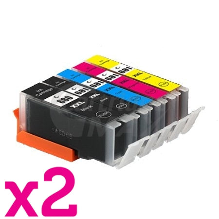 12 Pack Canon PGI-680XXL CLI-681XXL Extra High Yield Generic Inkjet Cartridges Combo [4BK,2PBK,2C,2M,2Y]
