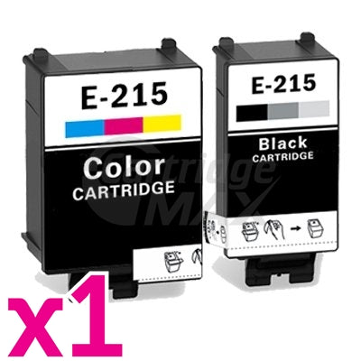 2 Pack Generic Epson 215 [BK+CL] Ink Combo [C13T215192+C13T216092]