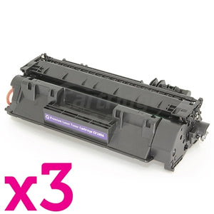 3 x HP CF280A (80A) Generic Black Toner Cartridge - 2,700 Pages