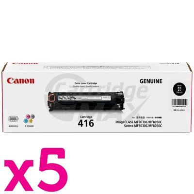 5 x Original Canon CART-416 Black Toner Cartridge